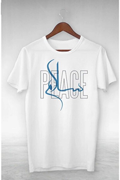 PERISENSE تي شيرت كبير الحجم مطبوع عليه صورة السلام للرجال والنساء للجنسين