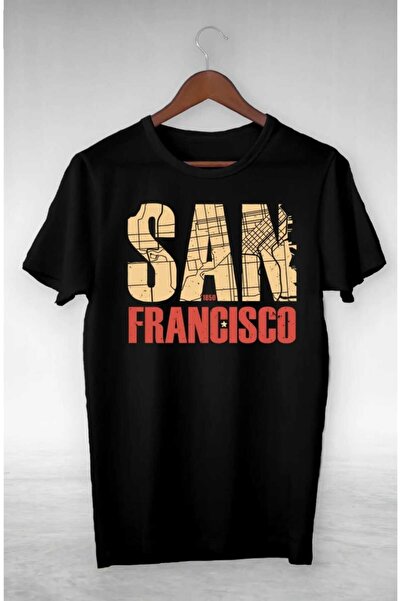 PERISENSE Tricou oversize cu imprimeu San Francisco, unisex, femei, bărbați