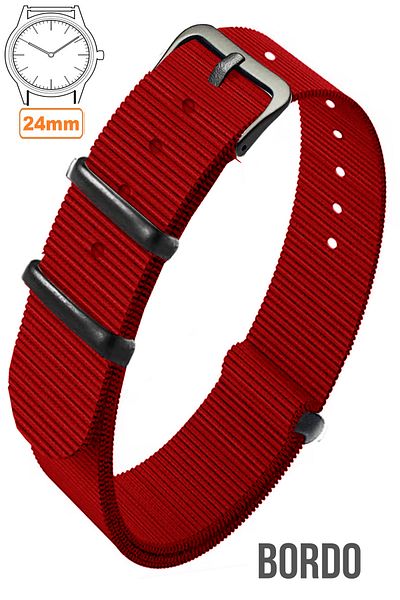 COBRA سوار ساعة قماش ناتو متوافق مع ساعة Fossil-Welder-Casio-Seiko-Omega-Armani مقاس 24 ملم - 24NTSYH