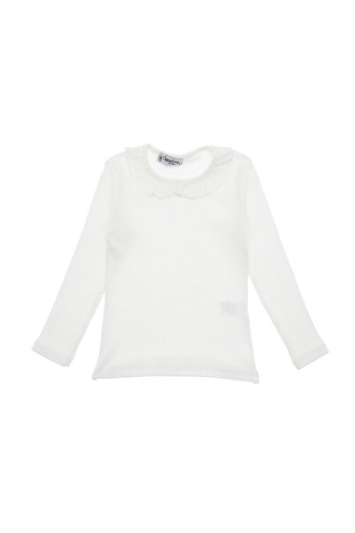 Atabay Kids 1/4 YAŞ KIZ KREM RENK PAMUKLU BLUZ