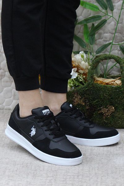 U.S. Polo Assn. BAZA. Polo Assn. Charlize - Tenis anatomic alb-negru