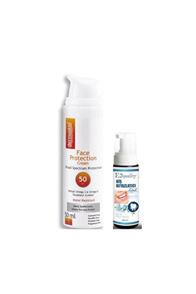 Dermoskin Face Protection Cream Spf 50 50 Ml - Diş Beyazlatıcı Köpük Hediye