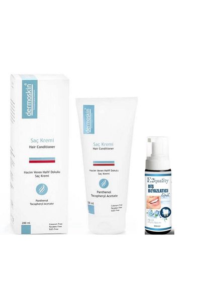 Dermoskin 200 ml Hair Care Cream - Whitening Teeth and Foam Gift