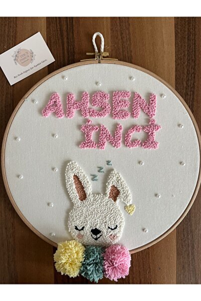 punch passion Bebek kapı süsü, hastane kapı süsü,  30 cm, punch nakışlı, isim...