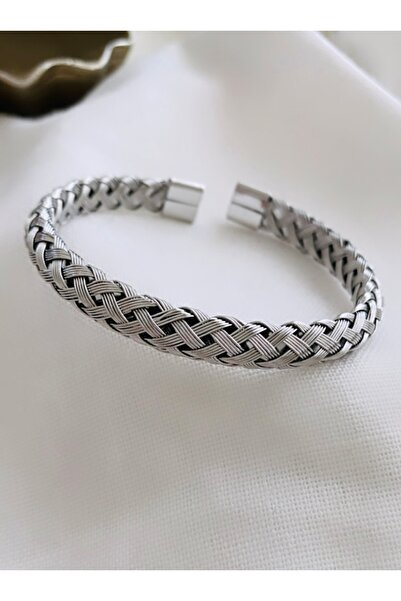 VNS Accessories Çelik Hasır Örgü Model Unisex Kelepçe Bileklik