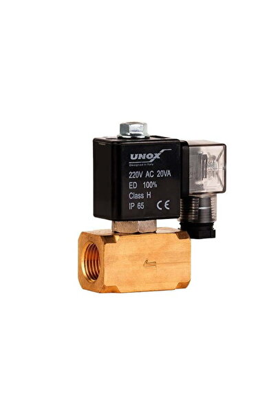 Unox 24 V Dc Takoz Gövde Solenoid Valf Normalde Kapalı 3/4" (0-25 BAR)