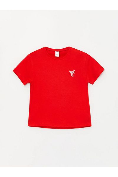 LC Waikiki LCW baby Crew Neck Printed Short Sleeve Baby Girl T-Shirt