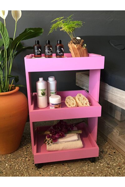 BYARZUDESIGN Raflı Ürün Standı (PEMBE)