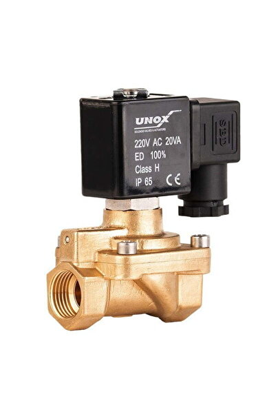 Unox 220 V Ac Kompresör Solenoid Valf Normalde Kapalı 1/2" (0,5-16 BAR)