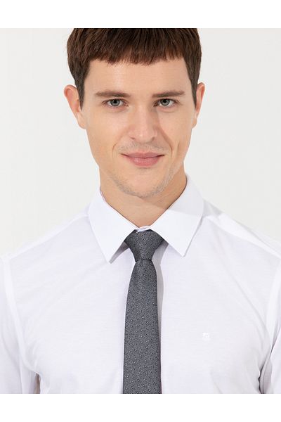 Pierre Cardin ΛΕΥΚΟ ΠΟΥΚΑΜΙΣΟ PİERRE CARDIN WOVEN SLIM FIT