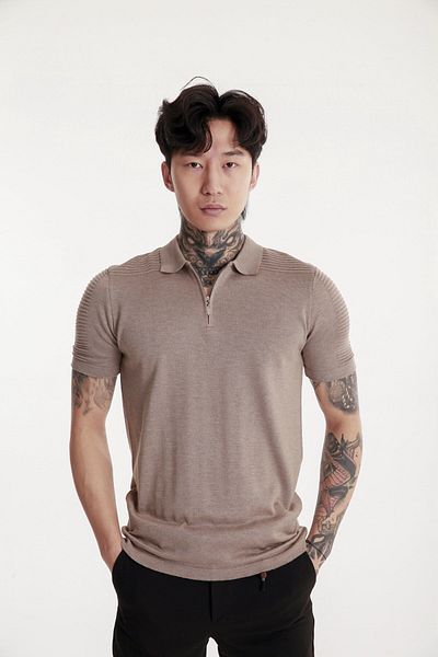 The Champ Clothing Ανδρικό πλεκτό μπλουζάκι Polo Neck