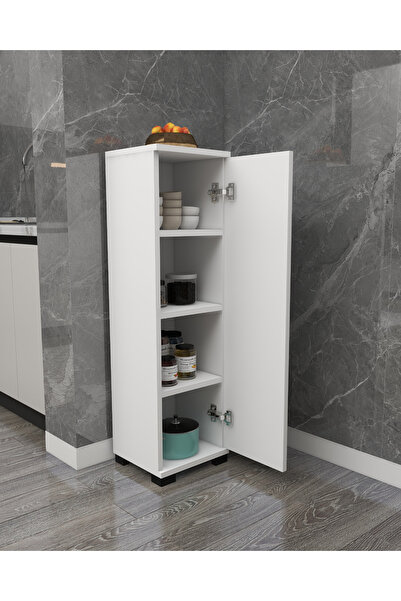 IRMAK DÜNYASI Çok Amaçlı Tek Kapaklı Mini Dolap Erzak Dolabı Banyo Dolabı