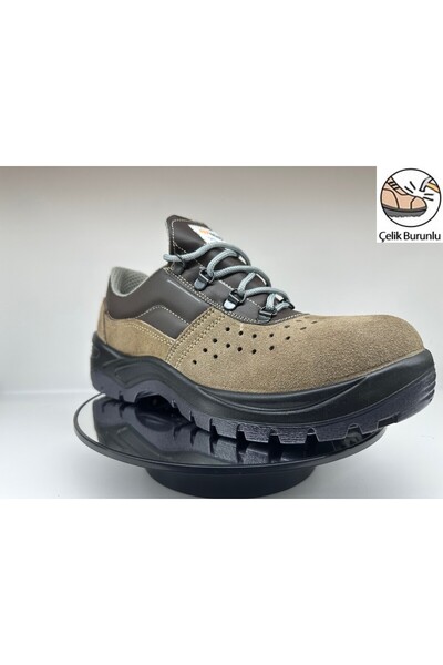 e&e Mekap 116 S1 S.Kahve %100 Süet Deri Rahat Delikli Koku Yapmayan Yazlık Çe...