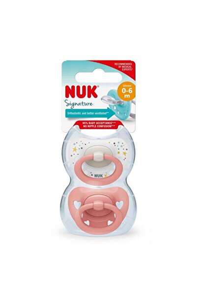 Nuk Signature Saklama Kutulu Silikon 2Li Emzik 0-6 Ay