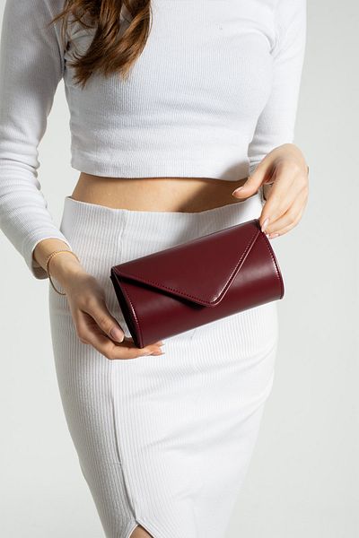 bibags Βραδινή τσάντα Φωτεινή Ματ Βουργουνδία