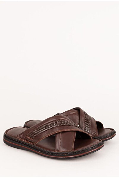 ESBA 173-24 Ανδρικές Παντόφλες Ανατομικές από Γνήσιο Δέρμα