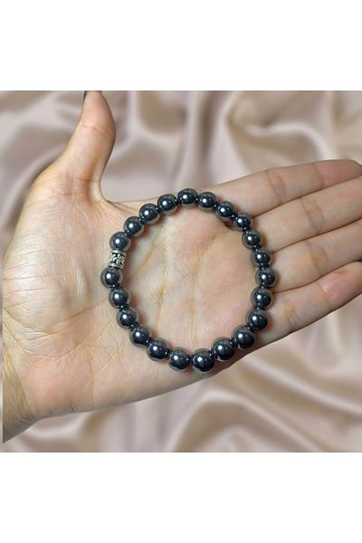 Elifsu Jewelry Hematite Stress Stone Natural Stone Bracelet