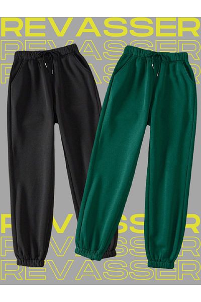 Revasser Unisex γυναικείο/ανδρικό 2 τεμάχιο ίσιο παντελόνι Jogger Special Color