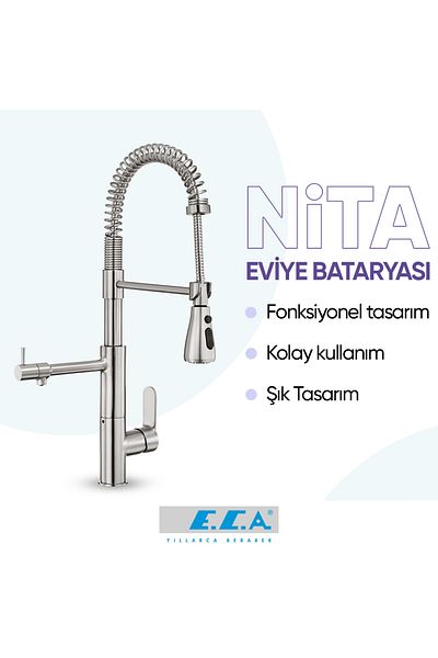 Eca حوض المطبخ Nita 3 Flow Purifier مع اتصال لتنقية المياه102118350