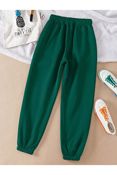 Revasser Unisex Kadın/Erkek 2'li Düz Özel Renkli Jogger Eşofman Altı