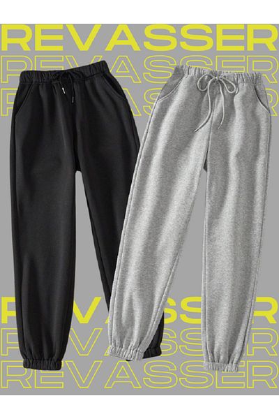 Revasser Unisex γυναικείο/ανδρικό 2 τεμάχιο ίσιο παντελόνι Jogger Special Color