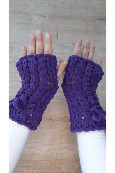 Alize Puffy Hand Knitted Gloves