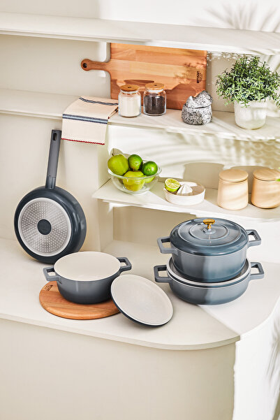 Emsan Blue Royal 7 Parça Tencere Seti