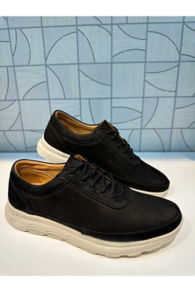 Barmea 1915 Чорний нубук БЕЖ Підошва Деталь Натуральна шкіра Шнурівка Ортопедичні Зручні Повсякденні Черевики