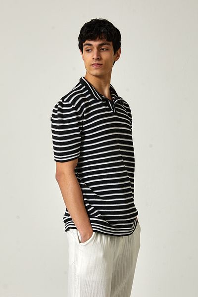 FREZZBİ Freezzbi Striped Collar Knitwear