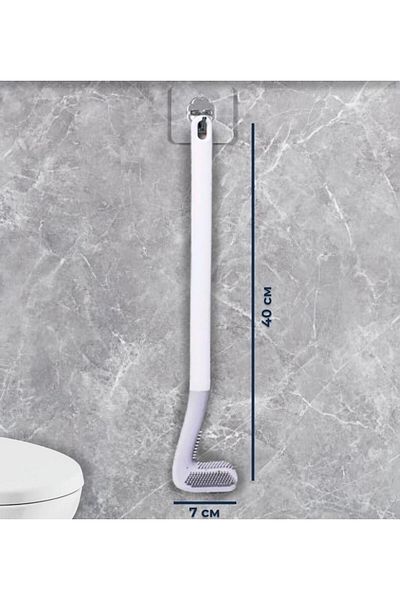 optana Cleaning Brush Silicone Golf Design WC Bathroom Kitchen Toilet Bowl Cleaning Long Handle Hanging Brush