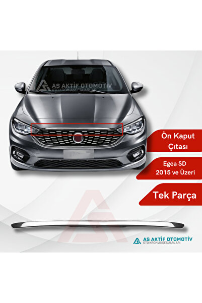 as aktif otomotiv oto krom aksesuarları Fiat Egea SD/HB/SW Ön Kaput Çıtası 20...