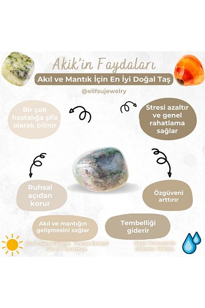 Elifsu Jewelry Gray Routine Agate Stone Bracelet
