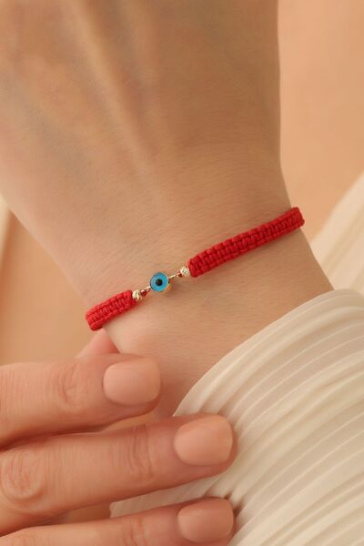 Agora Silver Veelka 14 Ayar Dorika Toplu Nazar Ayarlanabilir Ipli Altın Bileklik