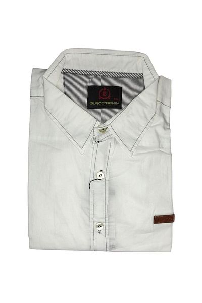 marufshop Тънка риза с къс ръкав, подходяща за мъже с тегло 125 килограма