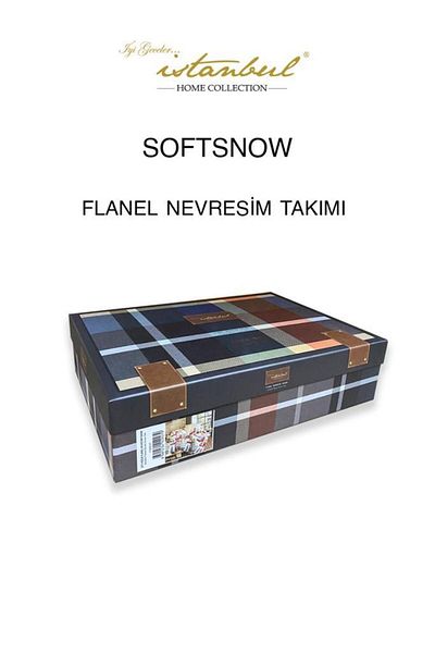 İyi Geceler İstanbul Good Night Istanbul Flannel Double Duvet Cover Set Essence
