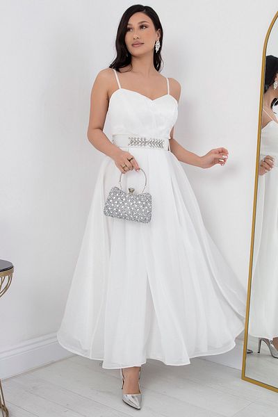 PULLIMM Tulle Midi Strap Dress - DNS1540