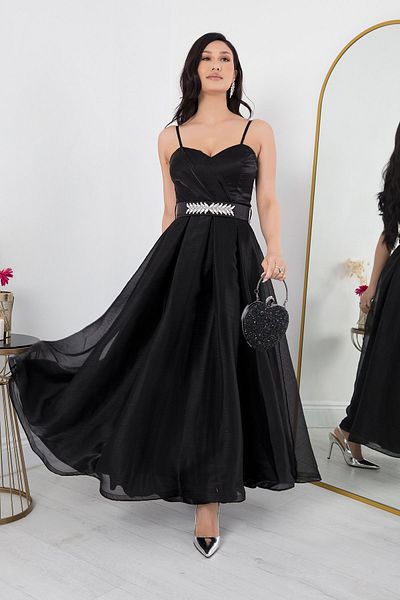 PULLIMM Tulle Midi Strap Dress - DNS1540