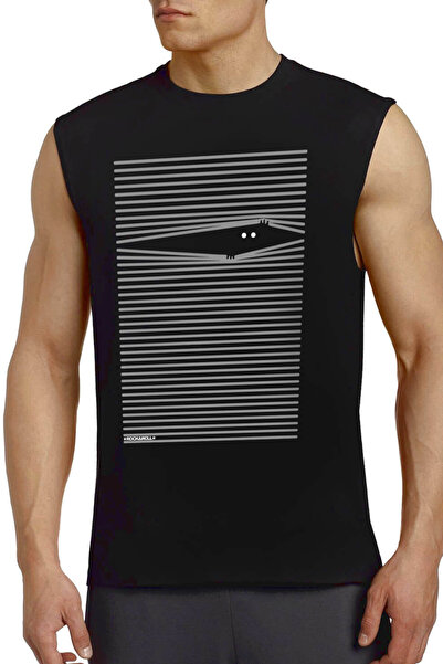 ROCKANDROLL Noluyo Ya mânecă tăiată neagră| Tricou pentru bărbați cu imprimeu...