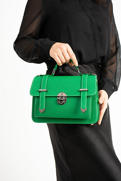 ESTUTE Веган кожена регулируема дамска чанта за през рамо с дълга презрамка