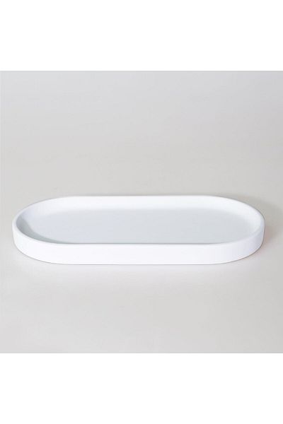 Selim Victoria Oval Tray Small White