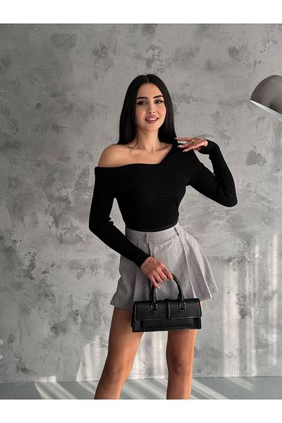Noa Noa Bluză din tricot cu guler Madonna cu nervuri