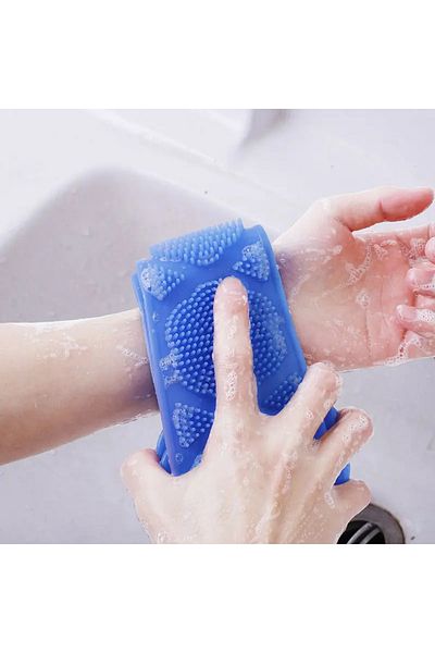Beauty Box Silicone Double Sided Bath Scrub Large Size Back Scrubber 70cm x 11cm
