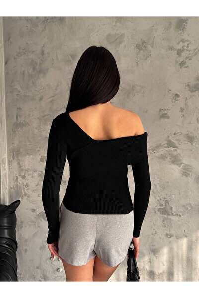 Noa Noa Bluză din tricot cu guler Madonna cu nervuri