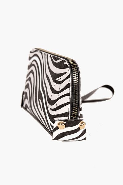 BagMolly Mini Clutch Bag Zebra Pattern Wallet