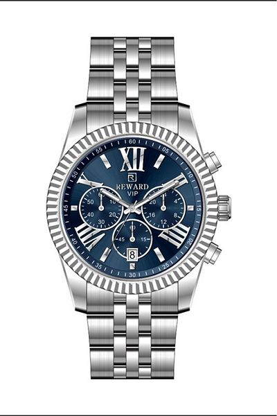 Reward Steel Case Men's Wristwatch Functional 1997