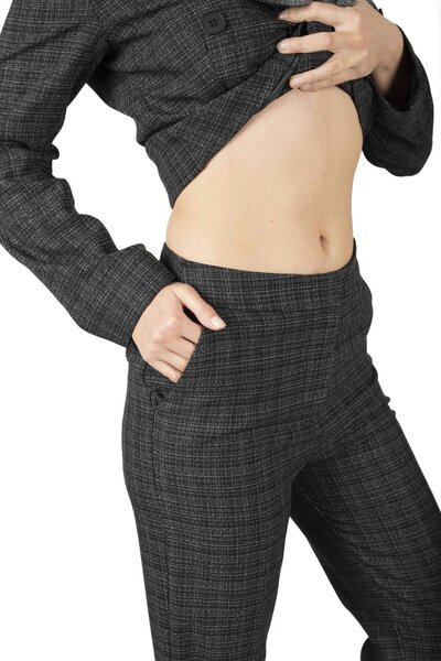 Lefon Düz Kesim Kumaş Pantolon