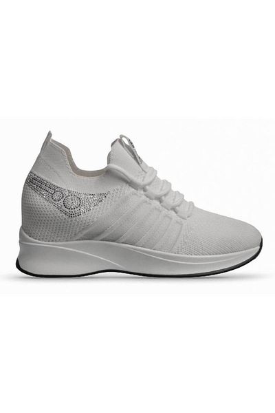 M.P. M.p 241-1669 Pantofi sport cu șireturi pentru femei cu talpă cu pană albă