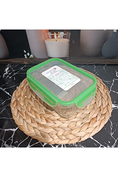 Dikdörtgen Saklama Kabı Kilitli Contalı Cam 1600 Ml