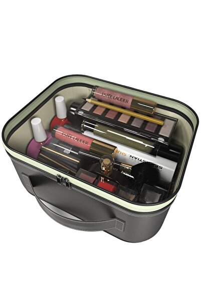 Ankaflex Transparent Personal Care Vegan Leather Makeup Bag Transparent Skin Care Carrying Bag