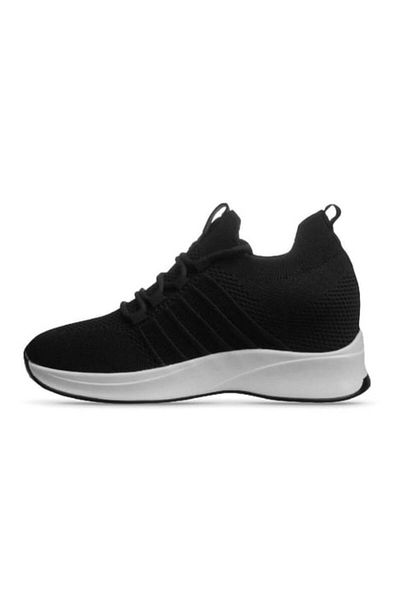 M.P. M.p 241-1669 Pantofi sport cu șireturi pentru femei cu talpă cu pană neagră